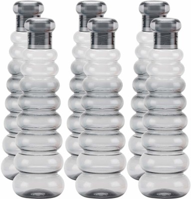 Oliveware Bubblee Water Bottle | 1000 Ml Capacity | Better Grip | For Home & Office Use 6000 ml Bottle(Pack of 6, Grey, Plastic)