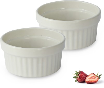 Urban Chef Ceramic Ramekin Bowl Ceramic Ramekin Bowls 225 Ml(Pack of 2, White)