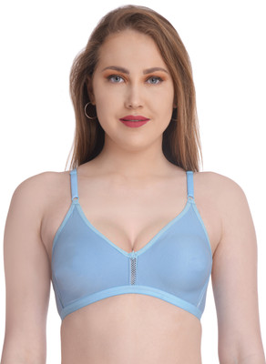 Mokita Women's Non Padded Comfortable Bra For Women Women Full Coverage Non Padded Bra(Light Blue)