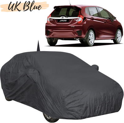 UK Blue Car Cover For Honda Jazz (With Mirror Pockets)(Grey, For 2015, 2016, 2017, 2018, 2019, 2020, 2021 Models)