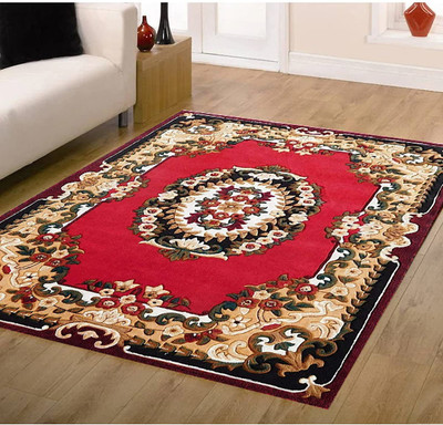 R CARPETS Multicolor Silk, Acrylic Carpet(5 ft,  X 7 ft, Rectangle)