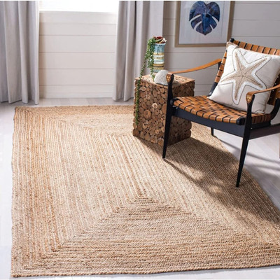 Jilani Handloom Rugs Beige Jute Carpet(2 ft,  X 8 ft, Rectangle)