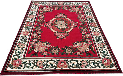 R CARPETS Multicolor Acrylic Carpet(5 ft,  X 7 ft, Rectangle)