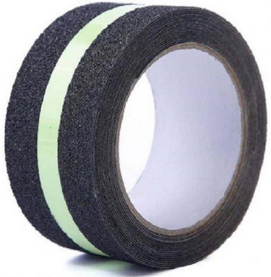 Lifekrafts Anti Skid Glow Tape Anti Skid Glow In Dark Strip In Middle Dispenser Single Sided (Manual)(Set of 1, Black)
