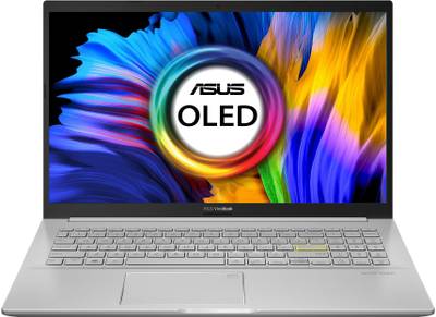 ASUS VivoBook K15 OLED (2022) Ryzen 5 Hexa Core 5500U - (8 GB/1 TB HDD/256 GB SSD/Windows 10 Home) KM513UA-L503TS Thin and Light Laptop  (15.6 inch, Transparent Silver, 1.80 kg, With MS Office)