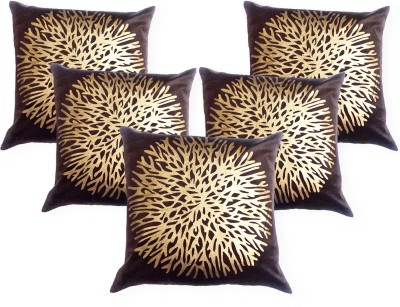 YRV Printed Cushions Cover(Pack of 5, 40 cm*40 cm, Brown)