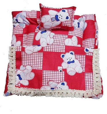 Kanha Laddu Gopal COTTON Bistar Set Cum Bedding Set Size Medium 3 to 4 any one Random Dress(Cotton)