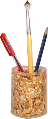 JMALL 1 Compartments Wooden Pen Stand(Brown)