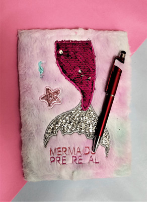 Preili's Mermaid Diary Notebook A5 Diary Ruled 200 Pages(Multicolor, Pack of 2)