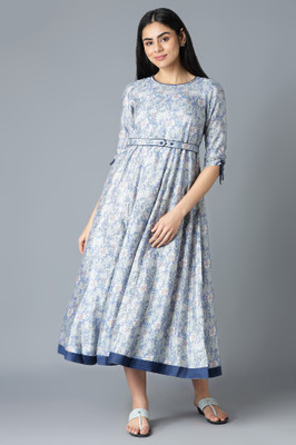 Aurelia Women A-line Grey Midi/Calf Length Dress