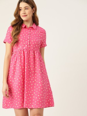 Dressberry Women Shirt Pink Dress