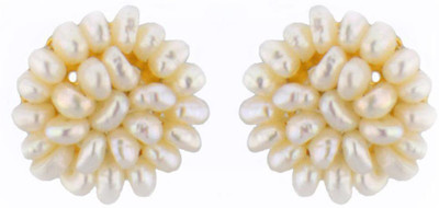 Sri Jagdamba Pearls Pearl Earring Pearl Alloy Stud Earring