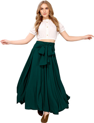 upome Women Ethnic Top Skirt Set