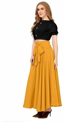 upome Women Ethnic Top Skirt Set