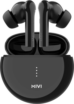 Mivi DuoPods F60 ENC with 50+ Hrs Playtime| Made in India | Powerful Bass | 4 Mics Bluetooth Headset(Black, True Wireless)