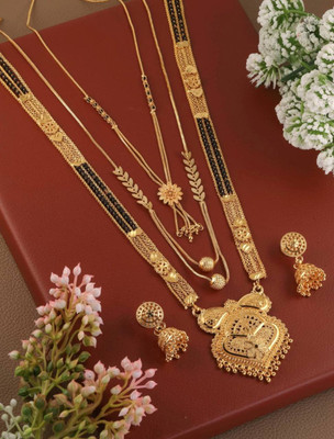 bulsenk Alloy Gold-plated Gold Jewellery Set(Pack of 3)