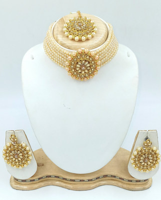 shivay Alloy Gold-plated Gold Jewellery Set(Pack of 1)