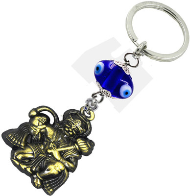 AFH Lord Mahabali Hanuman Decorative Bronze Plated Evil Eye Gifting Key chain Key Chain