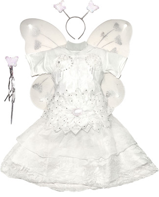 RG Collection Baby Girls Midi/Knee Length Festive/Wedding Dress(White, Sleeveless)