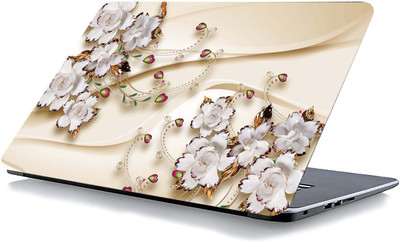 qth FLORAL LAP-2887 VINYL Reusable Laptop Skin Compatible for 15.6 inch(Theme: Spiritual)