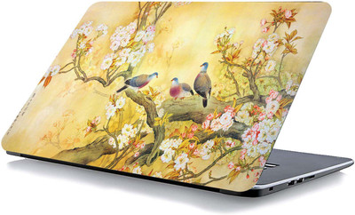 qth FLORAL LAP-2858 VINYL Reusable Laptop Skin Compatible for 15.6 inch(Theme: Nature)