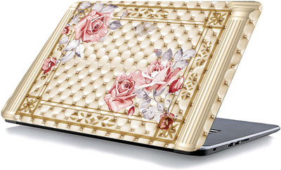 qth FLORAL LAP-2740 VINYL Reusable Laptop Skin Compatible for 15.6 inch(Theme: Spiritual)