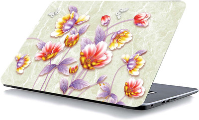qth FLORAL LAP-2871 VINYL Reusable Laptop Skin Compatible for 15.6 inch(Theme: Nature)