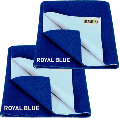 BRANDONN Cotton Chatai Mat(Royal Blue, Small, Pack of 2)