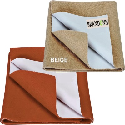 BRANDONN Cotton Baby Bed Protecting Mat(Rust, Camel, Large, Pack of 2)