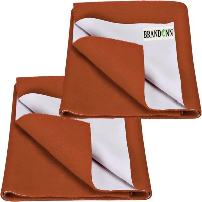 BRANDONN Cotton Baby Bed Protecting Mat(Rust, Large, Pack of 2)