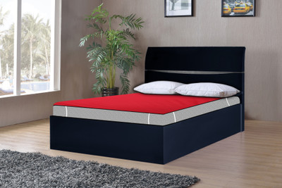 The Furnishing Tree Elastic Strap Single Size Waterproof Mattress Cover(Red)