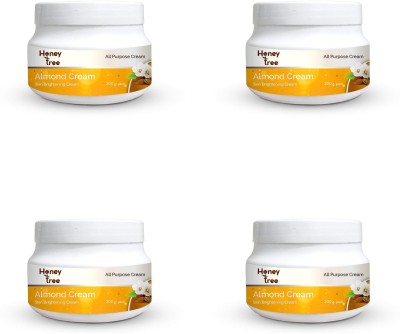HONEY TREE Skin almond Moisturizing face Cream, For All Skin Types 200 ml (pack of 4)(800 g)