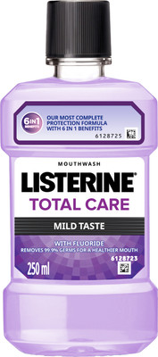 LISTERINE Total Care Mild Taste 250ml with 6 in 1 Benefits - Mild Mint(250 ml)