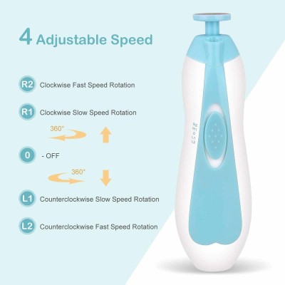 DN BROTHERS Electric Baby Nail Trimmer with 6 Grinding Heads for Newborn Infant and Toddler