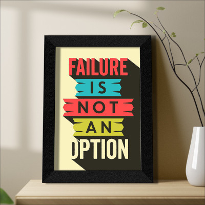 saf Motivational quotes UV textured Wall Painting with Frame Digital Reprint 14 inch x 11 inch Painting(With Frame)