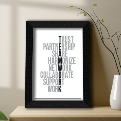 saf Motivational quotes UV textured Wall Painting with Frame Digital Reprint 14 inch x 11 inch Painting(With Frame)
