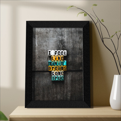 saf Motivational quotes UV textured Wall Painting with Frame Digital Reprint 14 inch x 11 inch Painting(With Frame)