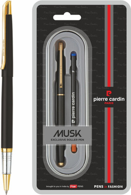 PIERRE CARDIN Musk Matte Black Roller Ball Pen(Ink Color - Blue)