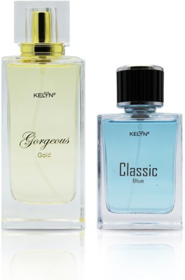 Kelyn Classic Blue & Gorgeous Gold (EDP) (Combo of 2) Eau de Parfum  -  200 ml(For Men & Women)