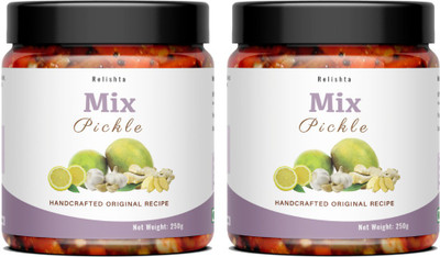 Relishta Mix Pickle 250G - Handcrafted original recipe Mixed Pickle(2 x 250 g)