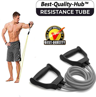 Best-Quality-Hub Exercise toning tube for workout resistance Band Original best Quality Resistance Tube(Black)