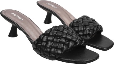 METRO Women Heels(Black , 6)