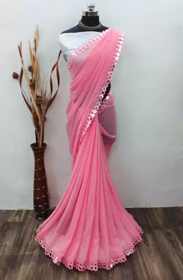 DHARMEE Georgette Embellished Blouse Material