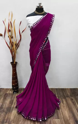 DHARMEE Georgette Embellished Blouse Material