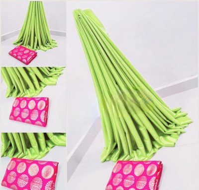 Arpita Fashion Solid/Plain Bollywood Silk Blend Saree(Light Green)