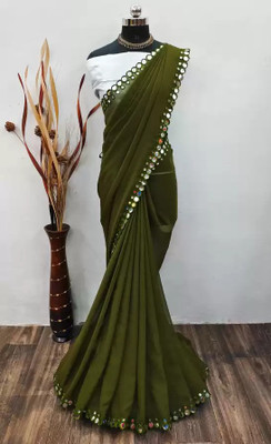 DHARMEE Georgette Embellished Blouse Material
