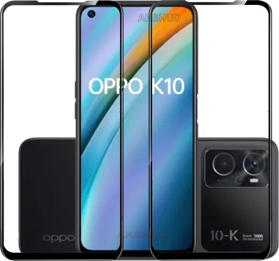 AKSHUD Edge To Edge Tempered Glass for OPPO K10(Pack of 2)