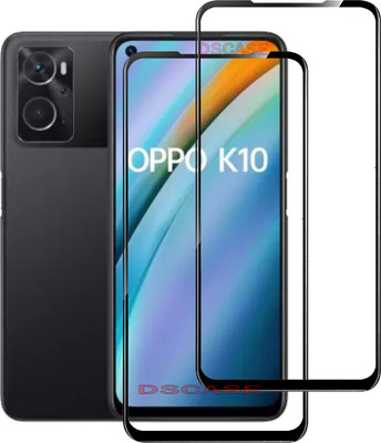DSCASE Edge To Edge Tempered Glass for OPPO K10(Pack of 2)