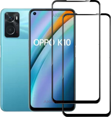 AKSHUD Edge To Edge Tempered Glass for OPPO K10(Pack of 2)