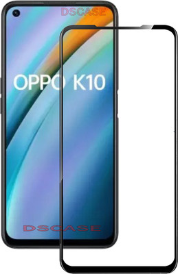 DSCASE Edge To Edge Tempered Glass for OPPO K10(Pack of 1)